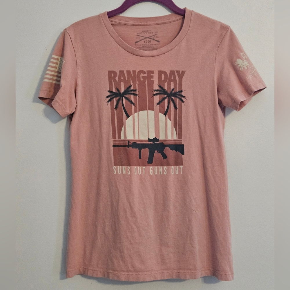 3/$20 Grunt Style Medium Pink Range Day Club Tee
